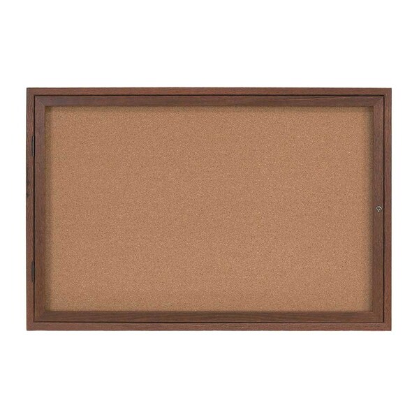 Sliding Door Indoor Enclosed Corkboard, 6